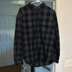 Goodfellow black and grey flannel shirt